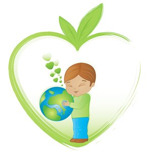 Earth Day 2009 - Child Hugging Planet Earth