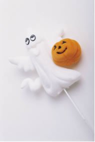 Halloween is almost here - picture of a friendly ghost and pumpkin