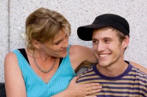 Very proud mom with her son