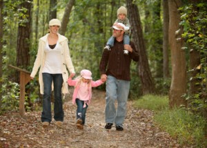 Strolling in the Park family hiking