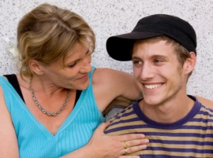Mom and Son Taking