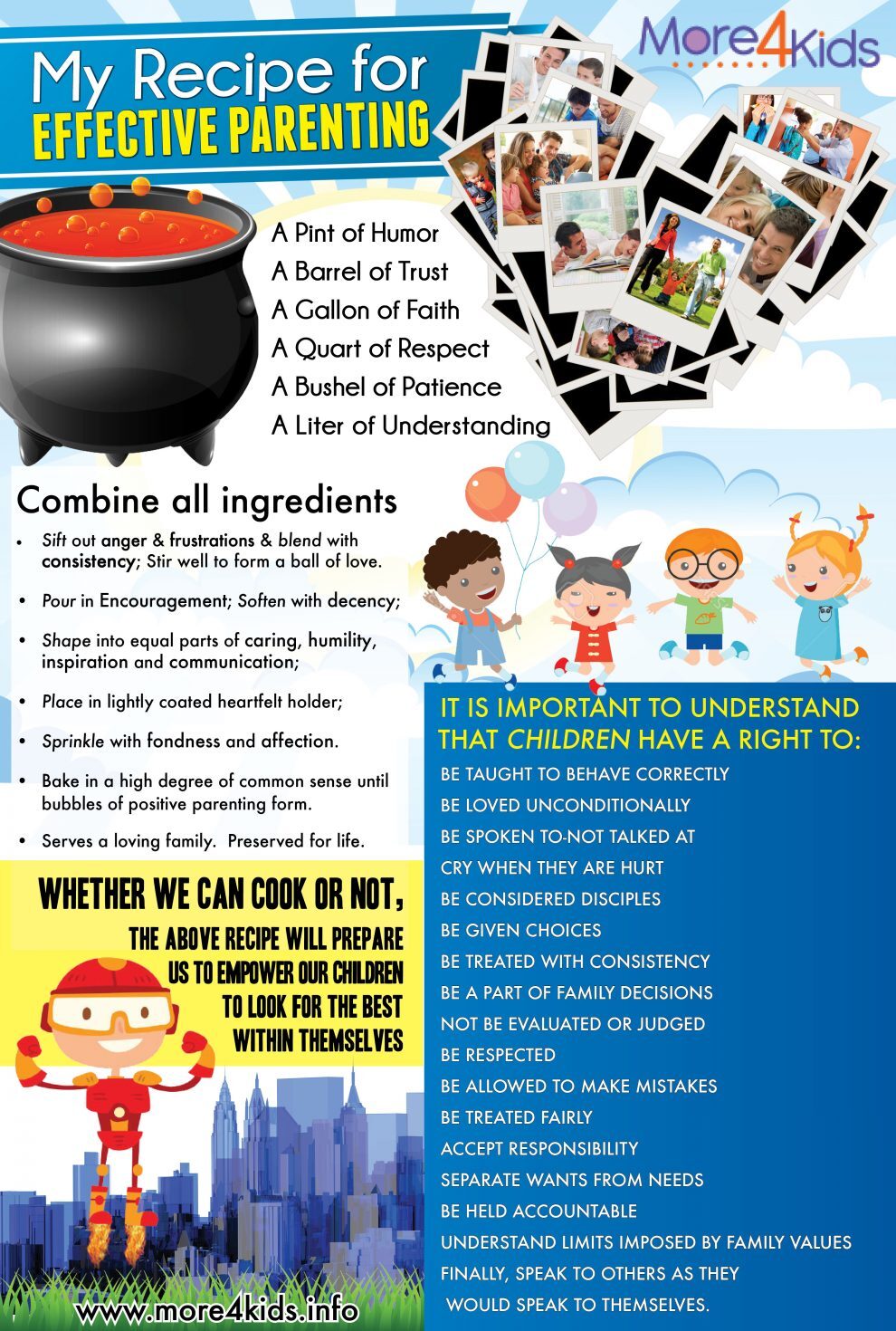 Effective Parenting - A Little Recipe 7 Inforgraphic parenting