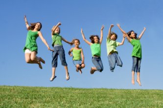 let kids be kids - group of happy children