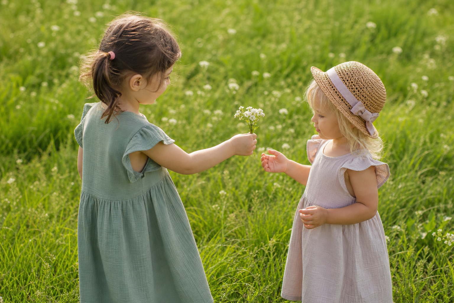 101 Acts of Kindness 16 Children practicing simple ways to be kind by sharing with each other