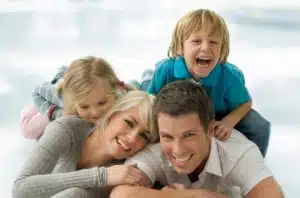 Happy Family of Four enjoying quality family time!