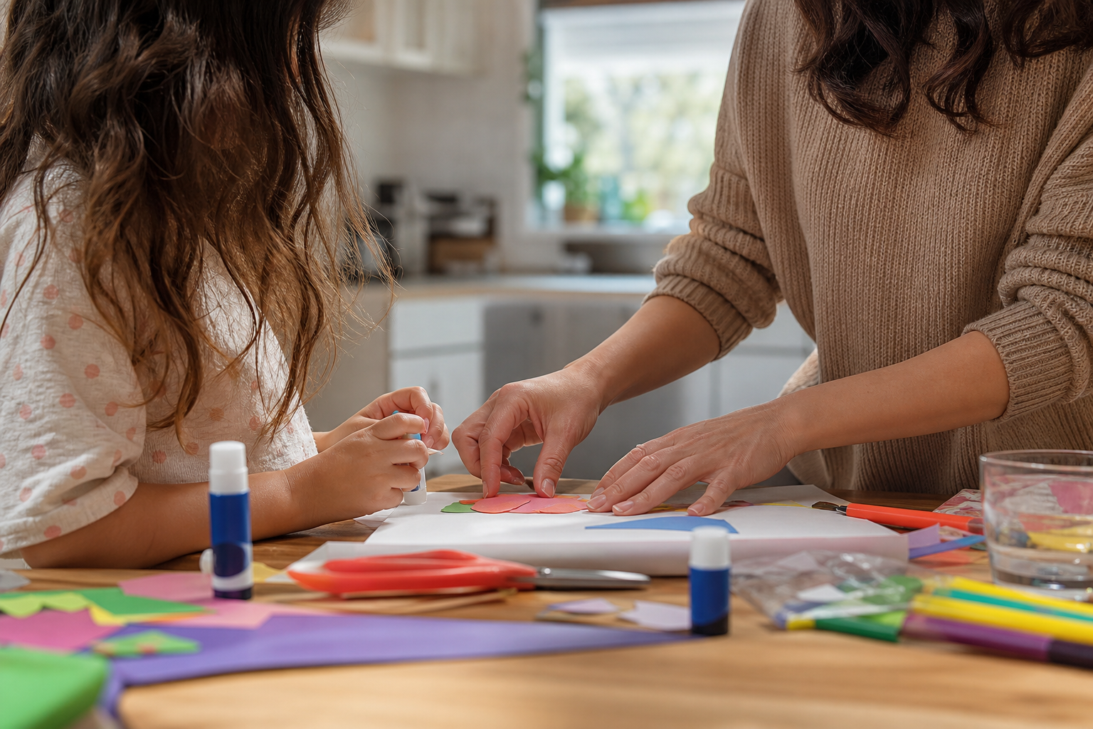 Becoming a Step Parent - What Exactly is Your Role? 17 Being a step parent — craft project at the kitchen table