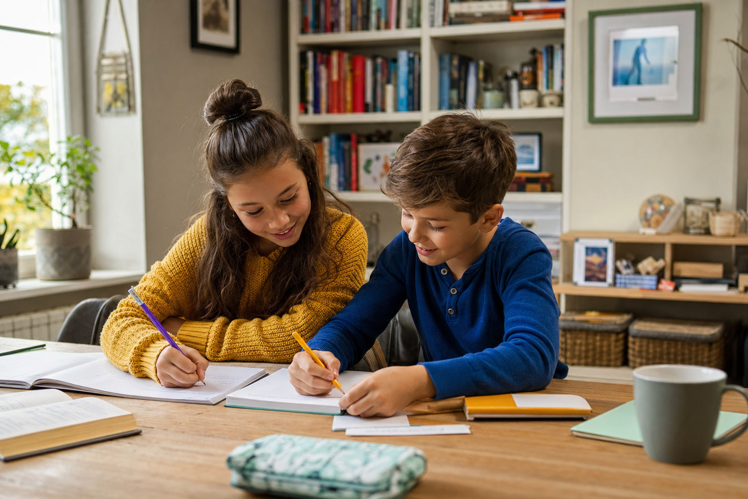 What Are Some Benefits Of Homeschooling? 17 children learning at home through homeschooling showing benefits of homeschooling