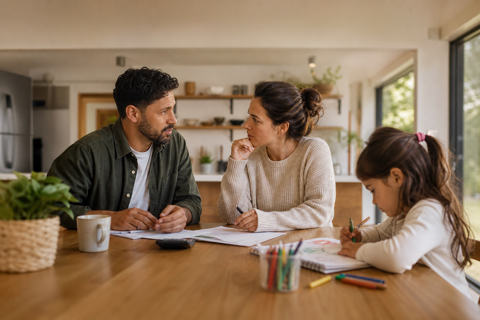 Parenting styles conversation between parents choosing a steady family approach