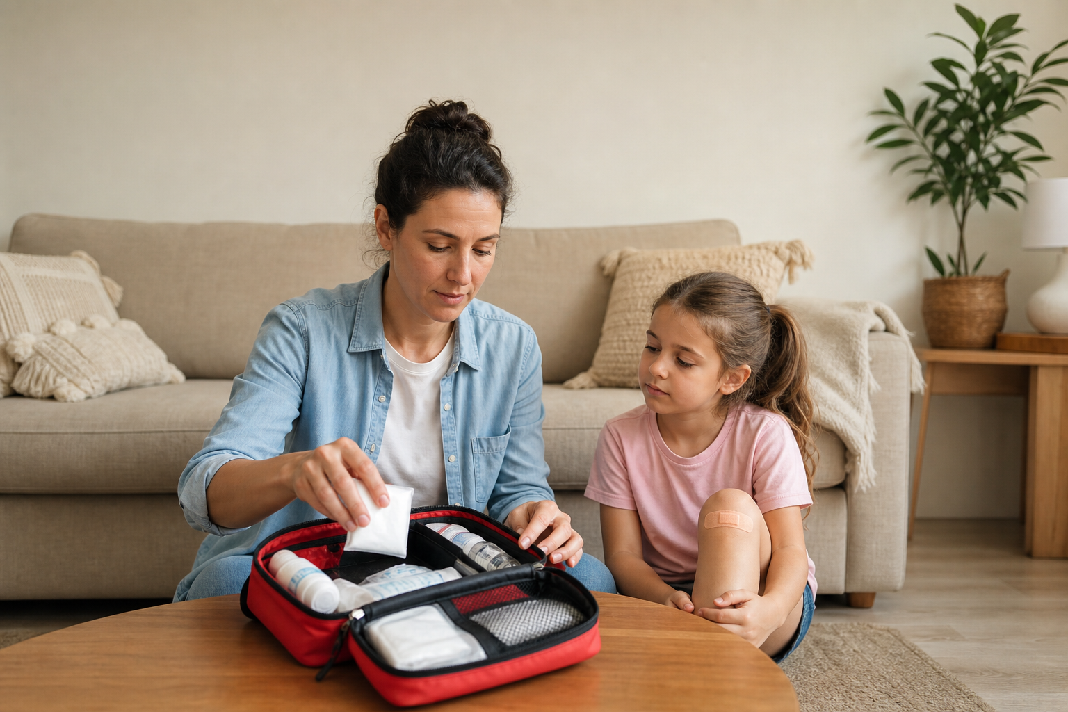 First aid and emergencies preparation for families