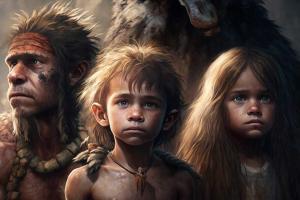 Adapting to Change: How the Children of the Ice Age Can Inspire Us Today 8 caveman and kids