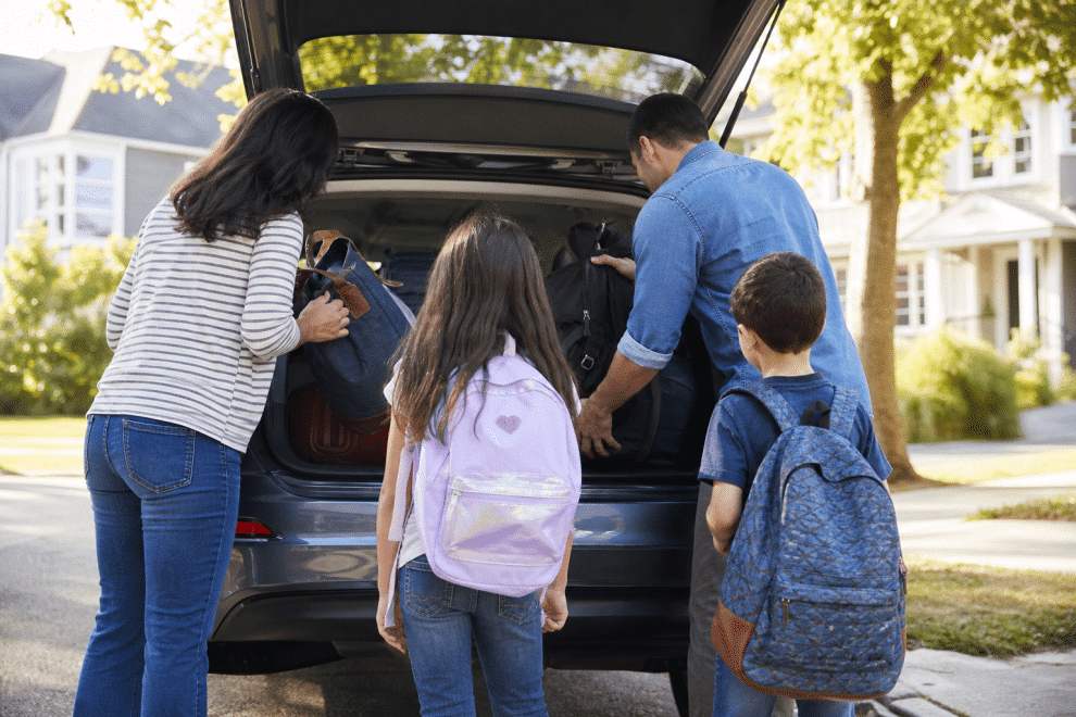 budget family vacation tips for parents packing up for an affordable family road trip