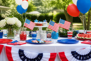 fourth of july party ideas kids patriotic table decorations red white blue