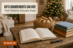 Gifts grandparents can give that parents actually keep, including a handwritten memory journal and wooden blocks