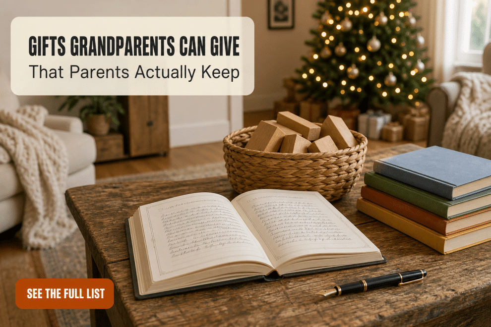 Gifts grandparents can give that parents actually keep, including a handwritten memory journal and wooden blocks