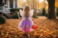 A Few Halloween Costume Ideas For Your Young Daughter 4 young girl in fairy princess halloween costume outdoors autumn