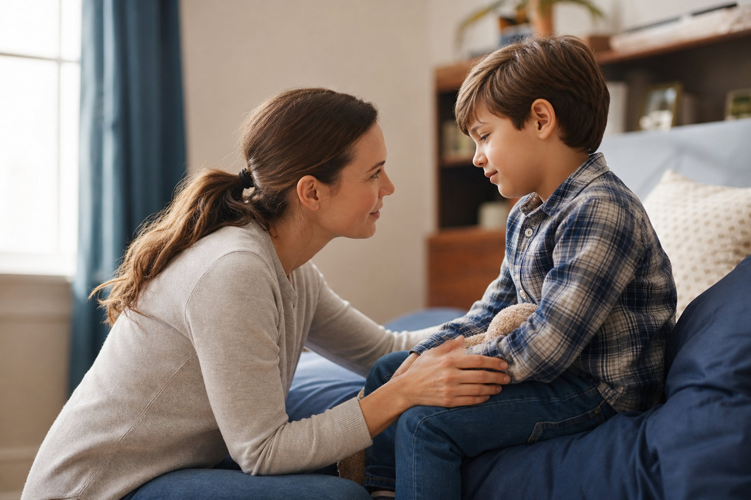 Understanding Guilt and its Effects on Children 17 Parent gently helping a child work through feelings of child guilt