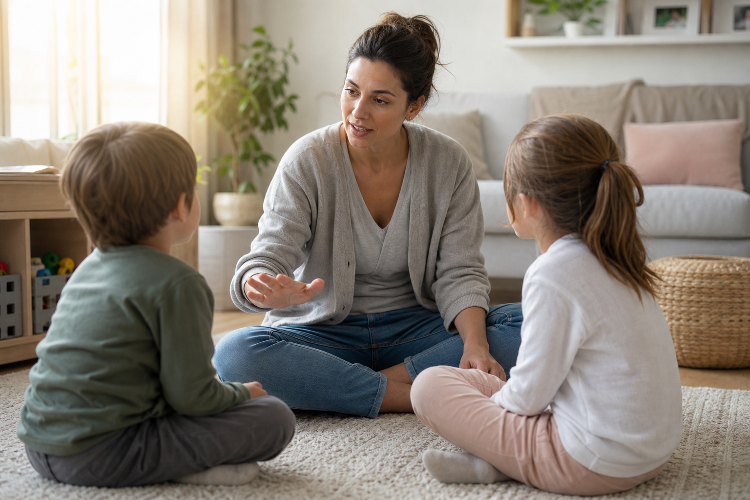 Teaching Kids How to Resolve Conflicts 17 Conflict resolution children — parent mediating siblings