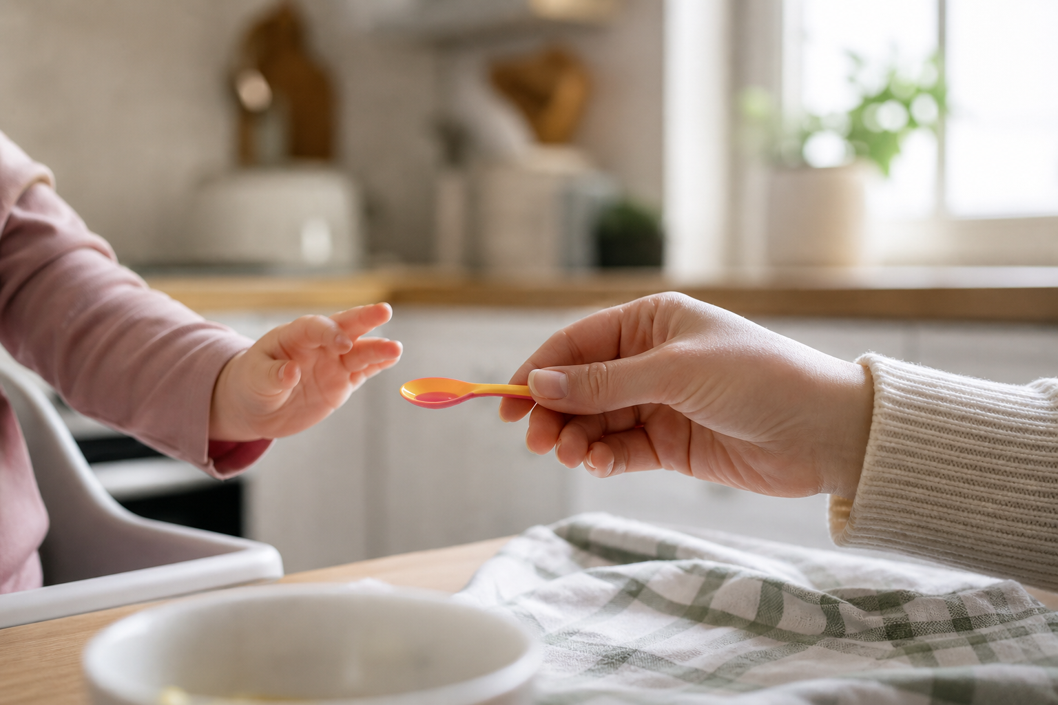 giving medicine to kids - parent offering medicine spoon to child