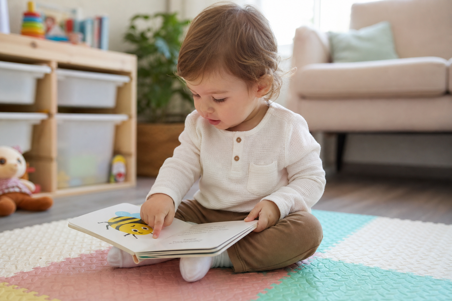 Should You Homeschool Preschoolers? 17 toddler learning with board book during homeschooling preschoolers activity at home