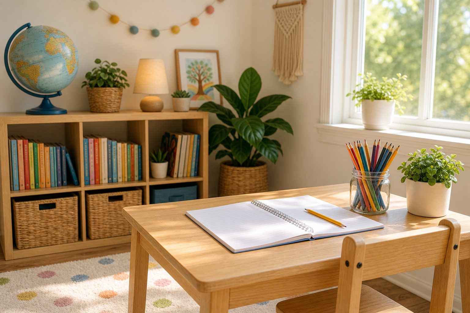 Homeschooling: Where do I start? 16 homeschooling setup at home with books and learning supplies
