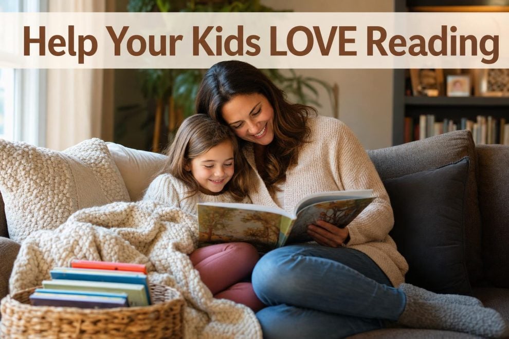 How to Encourage Kids to Read: Simple Ways They'll Love 15 Parent and child curled up together on a couch learning how to encourage kids to read with a favorite picture book