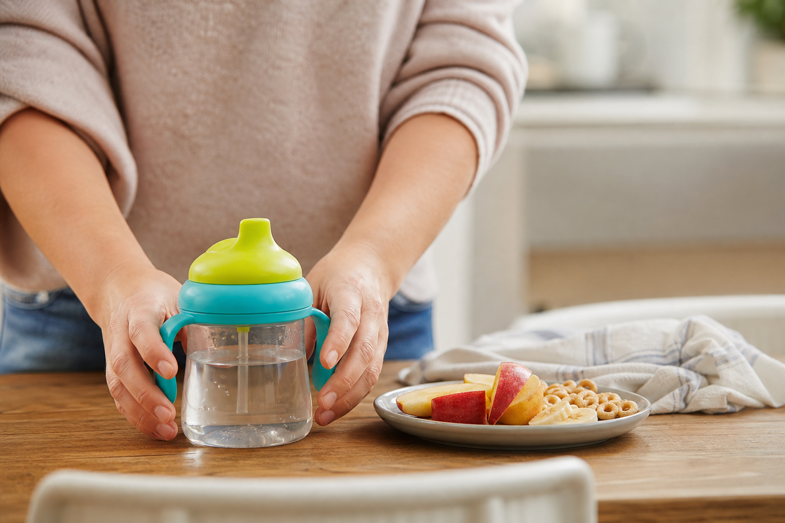 Introducing a Sippy Cup to Your Baby 17 introducing sippy cup during a gentle family mealtime routine