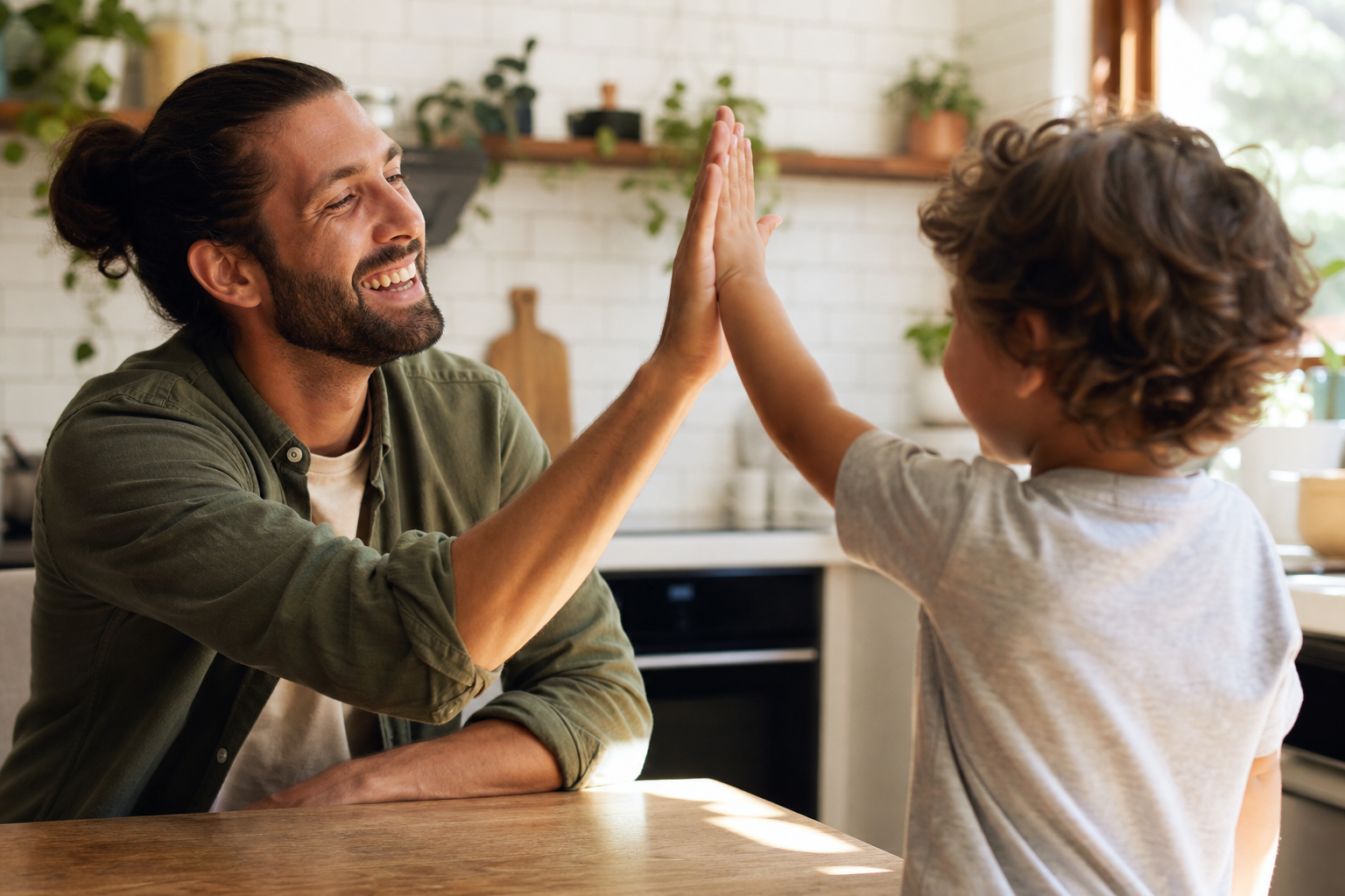 Jessica's "Daily Affirmation" Video, Then and Now 16 Kids affirmations — parent and child high-five
