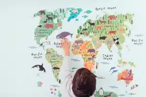 25 Parenting Hacks To Save Time, Hassle, and Energy 16 kids world map parenting hack