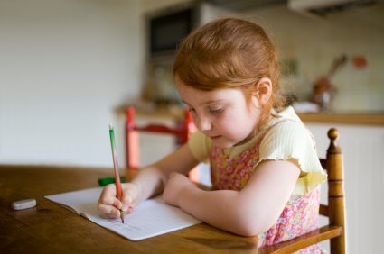 The Never Ending Debate: Private vs Public vs Home Schooling 8 young girl busy with her homework