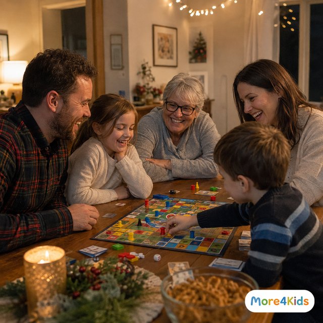 Family Board Games for Christmas Night That Don't End Up in the Closet by New Year's 16 A multigenerational family laughing together around a board game at a cozy dining table