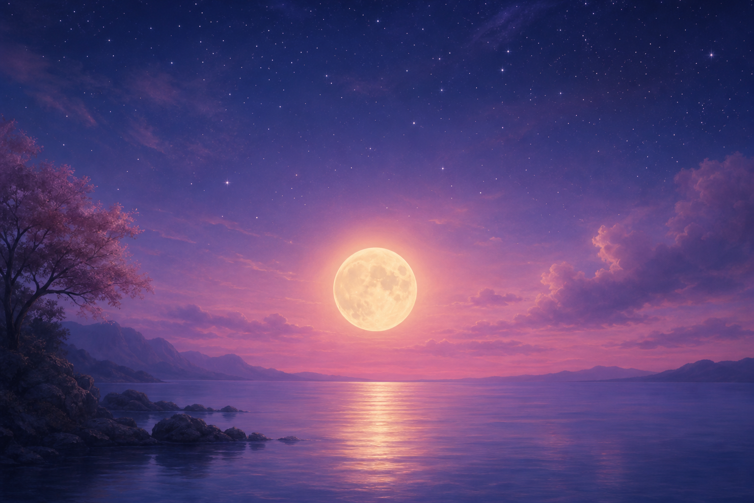 Names That Mean Moon: 50+ Dreamy Picks for Your Baby 16 A glowing full moon rising over a calm horizon, an inspiration for moon baby names
