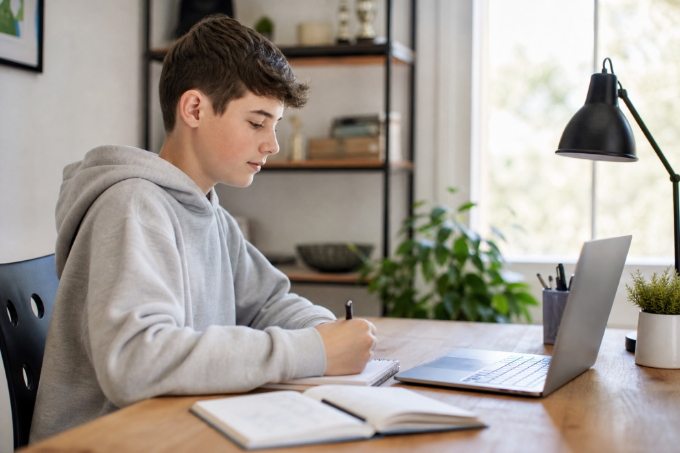 Tips to Help Your Teen Overcome Procrastination 15 Procrastination in teens: a teen getting started on homework at a desk