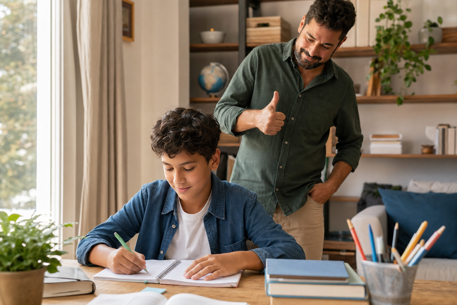 Tweener survival guide — parent supporting tween with homework