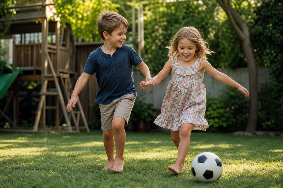 Parenting: Raising Boys vs Girls - Which is Easier? 15 Raising boys vs girls, siblings playing together in the backyard