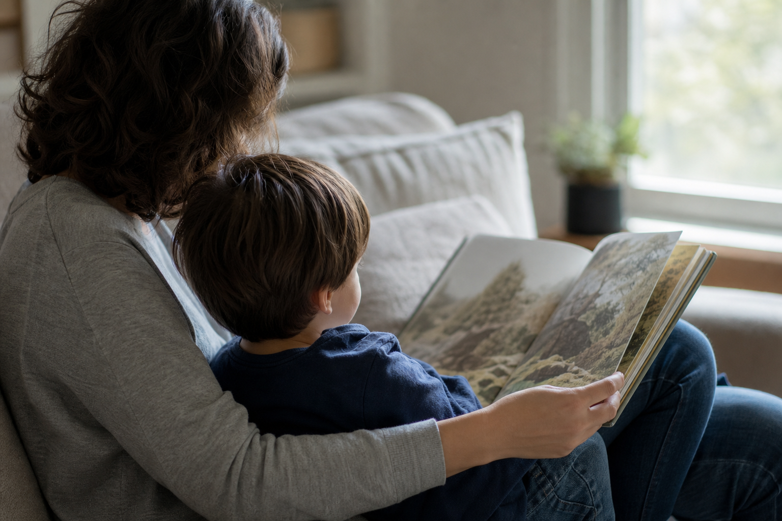 Positive Role Models and Children 17 A parent being a positive role model by reading with a child