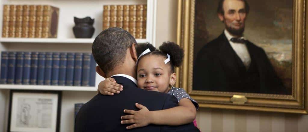Good Citizenship Keeps the Obama Dream Alive 9 Girl hugging President Obama