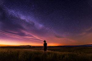 importance of role models child silhouette looking at starry night sky