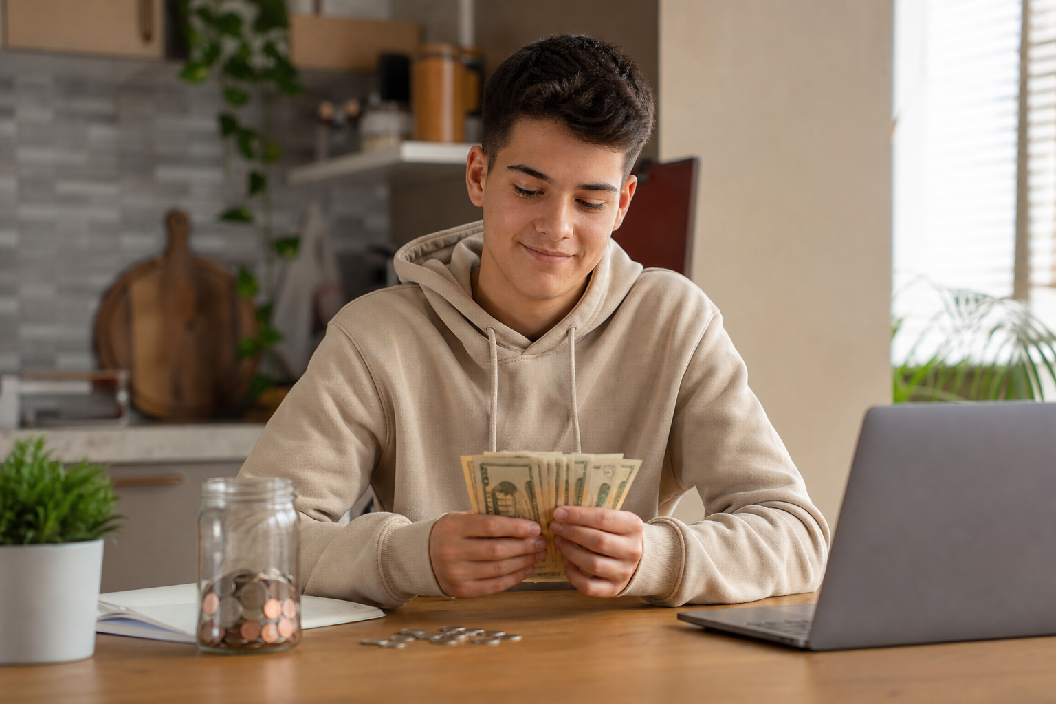 Should Your Teen Get a Job? 17 Teen managing earnings from a part-time job