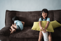 siblings upset