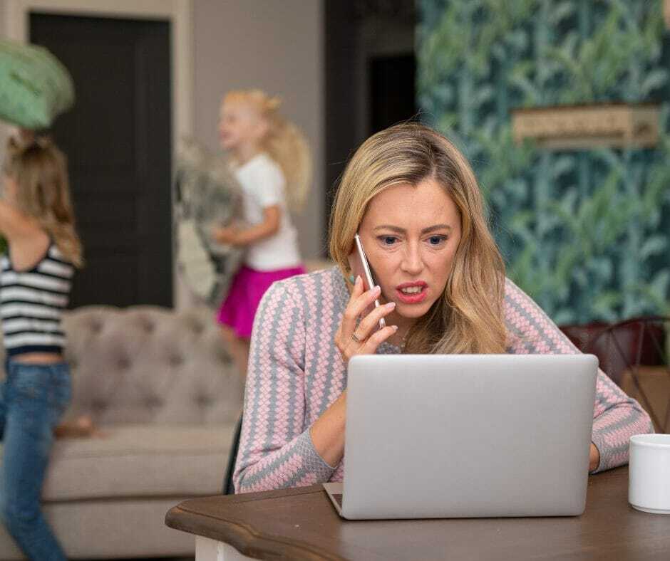 BALANCING PARENTING WHEN WORKING FROM HOME 7 stressed out mom