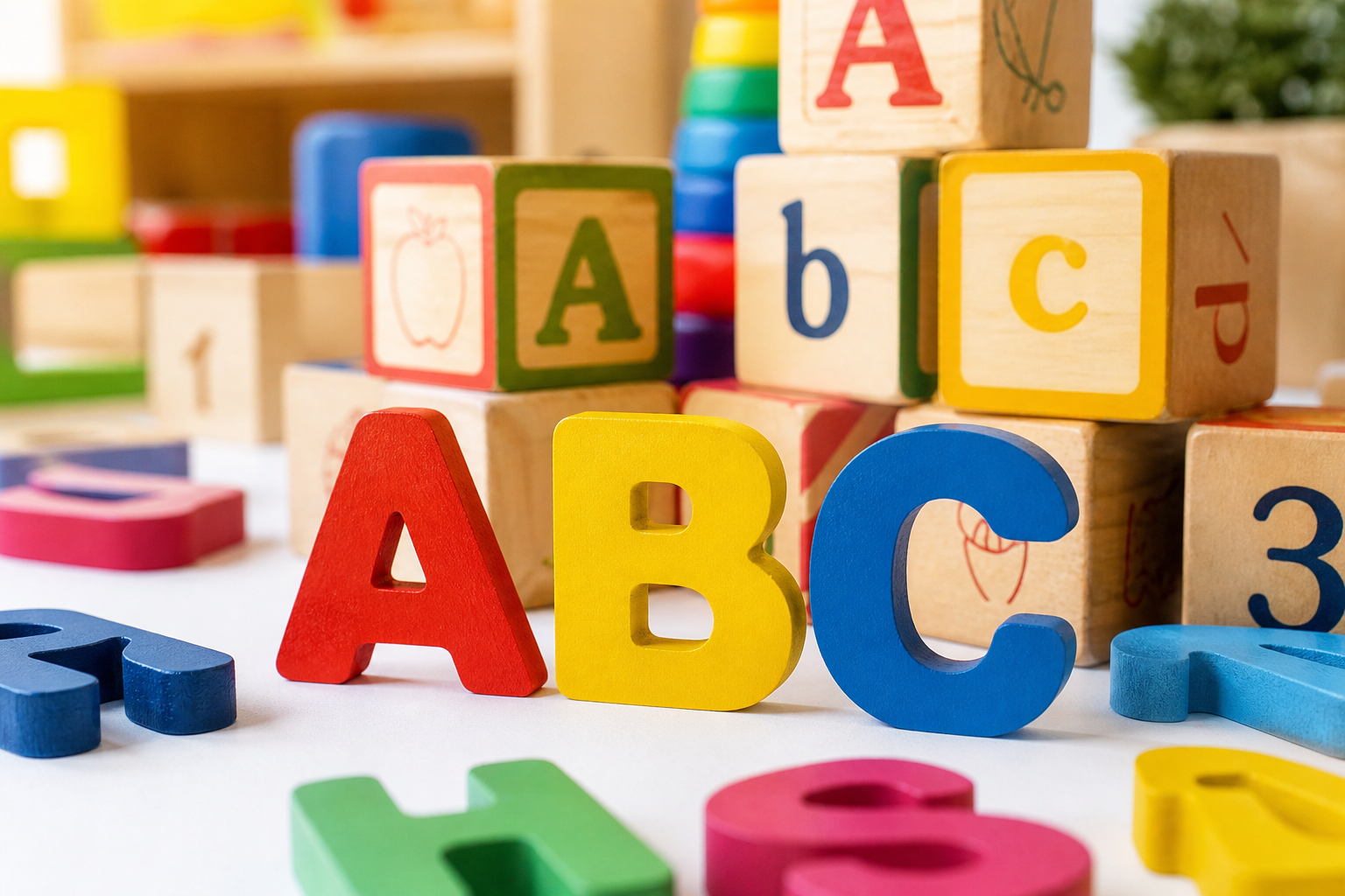 Creative Ways to Teach Your Child Their ABCs 17 colorful alphabet blocks for teaching ABCs to toddlers