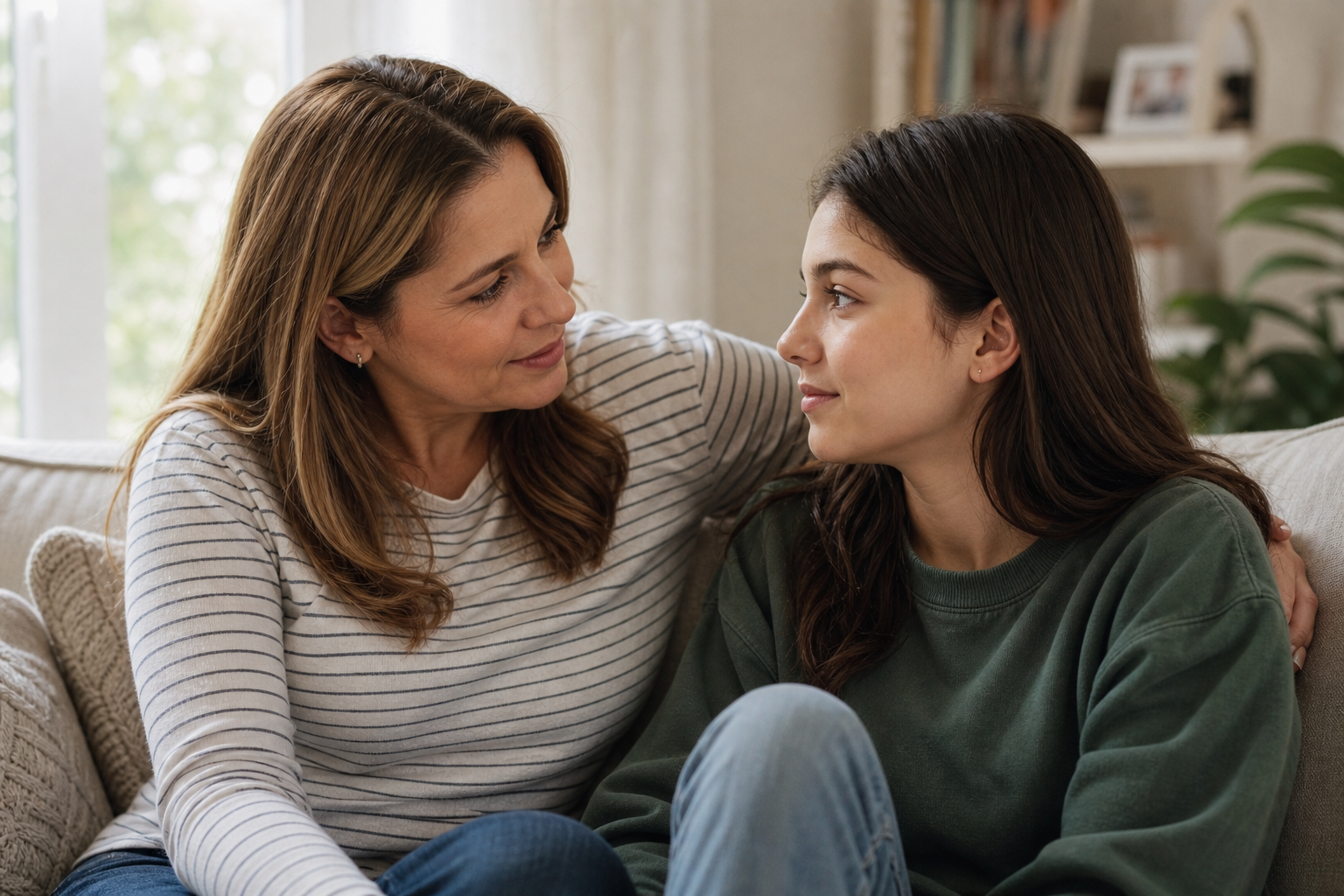 Teen Depression: Is it More than "Just the Blues"? 16 Parent supporting a teen through the teenage blues with a gentle talk