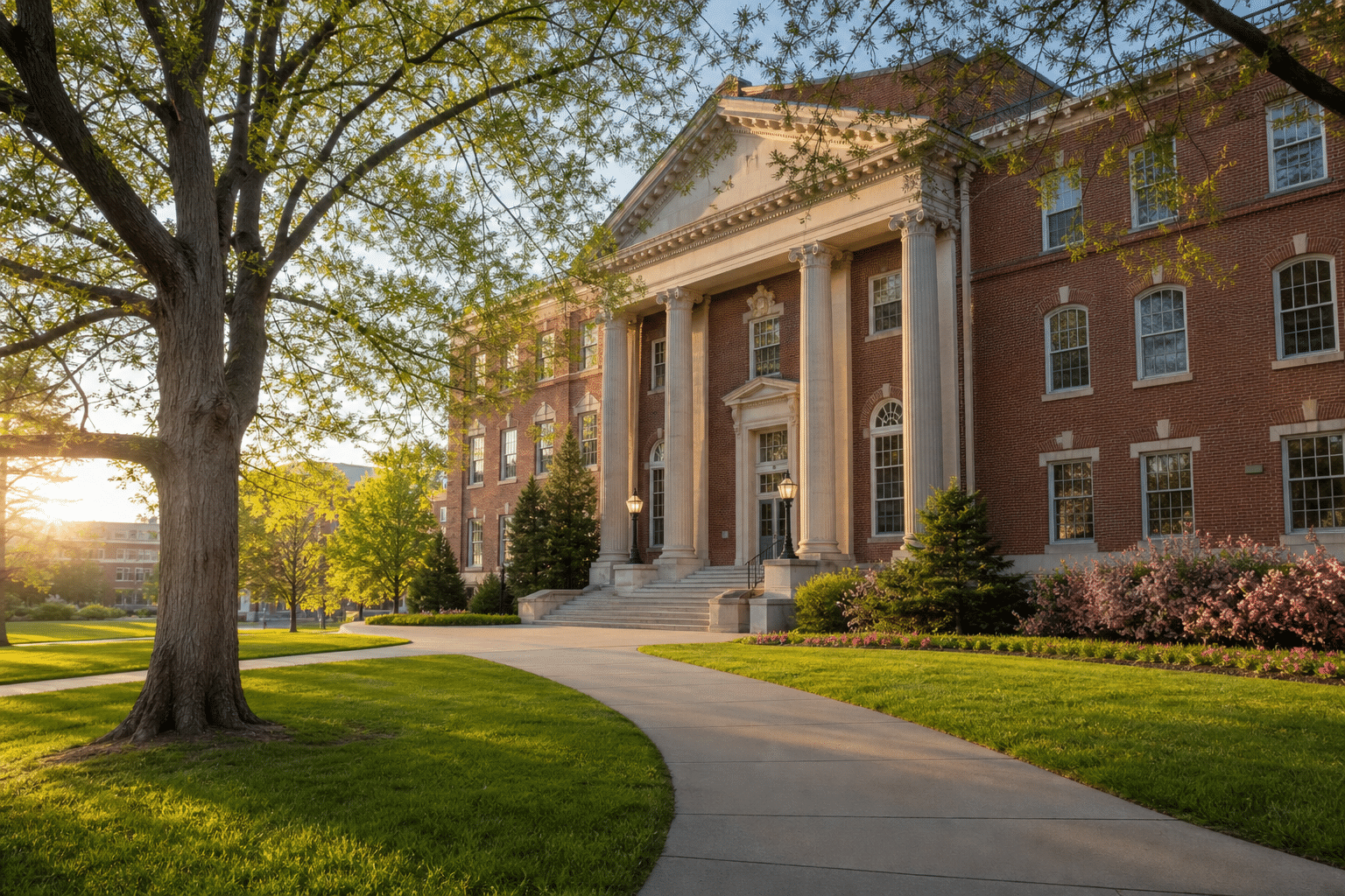 college campus for high school students beginning the college search process