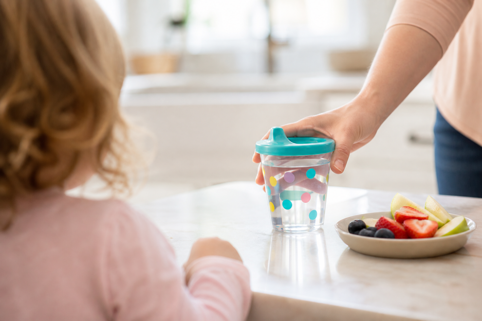 Why should children drink water with a healthy cup ready for a toddler