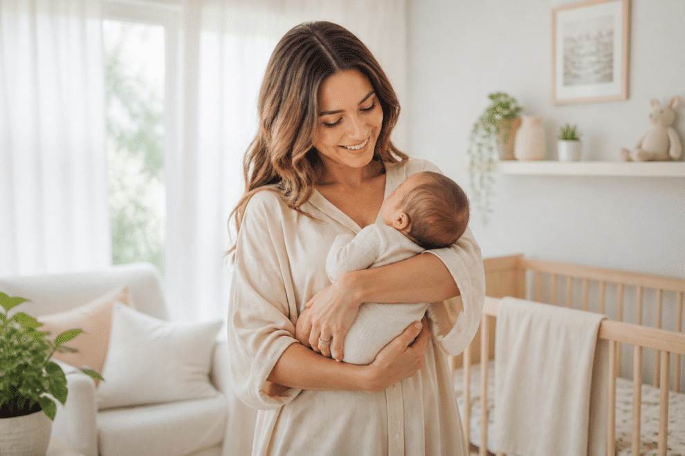 trust your parenting instincts confident mother holding newborn baby