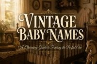 Vintage Baby Names: A Charming Guide to Finding the Perfect One 1 Vintage Baby Names — A Charming Guide to Finding the Perfect One (title banner over a warm vintage nursery)